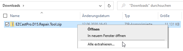 EZCastPro.D15.Repair.Tool.zip extrahieren