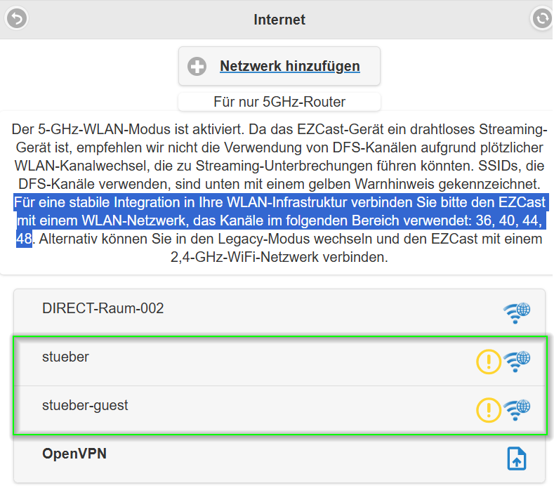 WLAN kann keine Verbindung herstellen